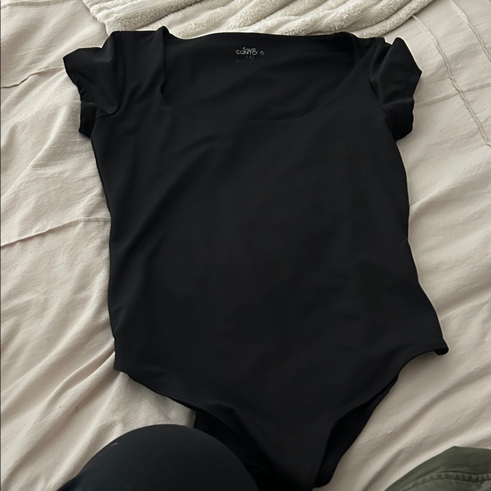 Black Short Sleeve Bodysuit